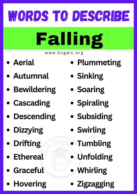 other words for falling.